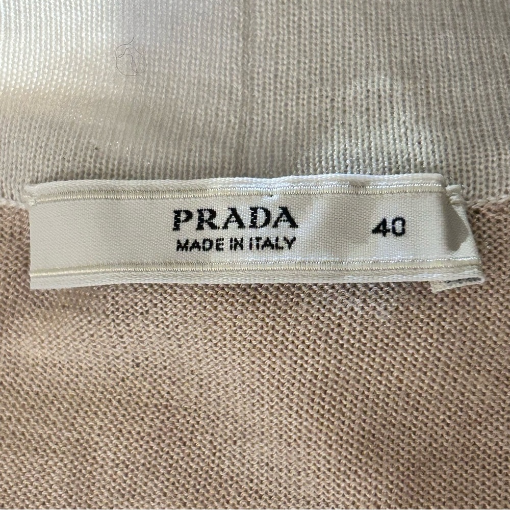 PRADA Made in Italy Blush Pink Cashmere | Silk Knit Sweater Cardigan Sz 40 US 6 - Picture 9 of 10